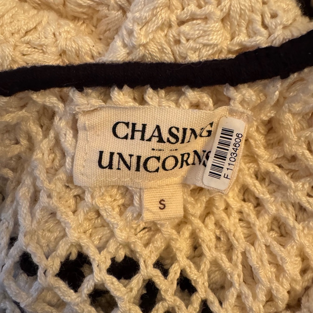 Chasing Unicorns Go Your Own Way Crochet Maxi Dress - Sz S - Picture 4 of 5